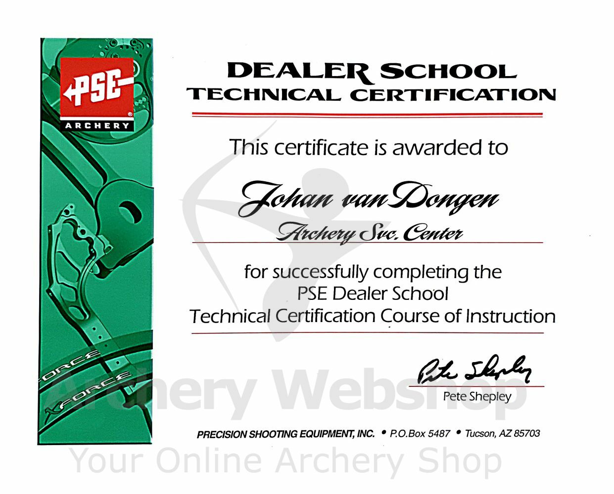 PSE Dealeschool Technical Certification