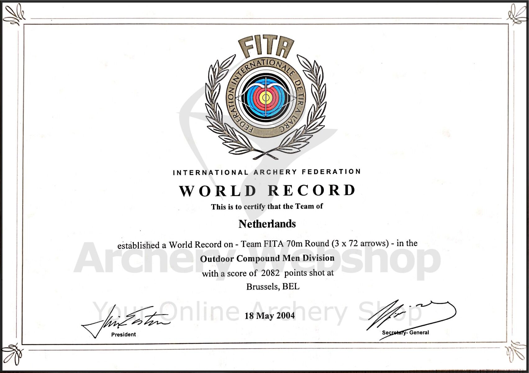 World Record Johan van Dongen