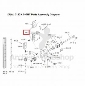Shibuya Dual Click Sight Parts RX-2 Sliding Block
