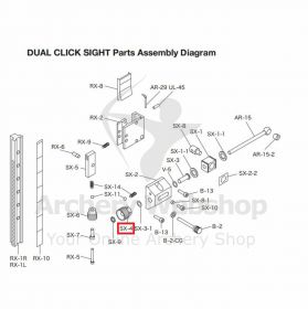 Shibuya Dual Click Sight Parts Sx-4 Windage Knob