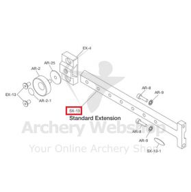 Shibuya Dual Click Sight Parts Alu. Extender Bar SX-13/S