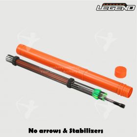 "A telescopic arrow tube holder with foam insert. Made by Legend, this premium arrow case is designed for durability and convenience. Available in multiple colors. Ideal for archery enthusiasts of all ages."