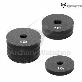 RamRods Weight Stabilizer Disc | Unit 3 — stainless steel stabilizer weight with black coating, 1.25 in (31.75 mm) diameter. Designed for the Beast, Wraith, Ultra, Vektor, XP, and K2 Series. Features 5/16 in. and 5/16-24 threads for perfect fit. Provides
