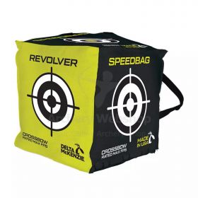 With dimensions of 13” x 13” x 13”, the Speedbag™ Revolver Bag Target provides high-contrast target graphics on six sides for improved visibility. It’s lightweight, durable, and ideal for portable archery practice.