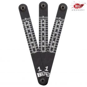 High-precision B3 Archery Lasered Sight Scales, made from durable metal with engraved markings for superior clarity. Designed for Exact Target and Exact 3D sights, these sight tapes provide weather-resistant, long-term accuracy. Not compatible with Exact 