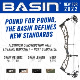 Elite Archery Compound Bow Basin RTS Package 2022