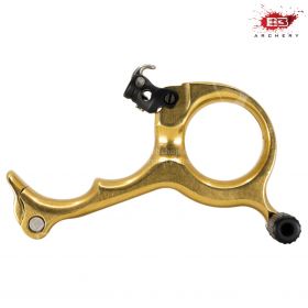 Tanjent by B3 Archery, a high-precision back tension release designed for competitive archers. Features an adjustable click system, a micro-adjust sear, and an auto hook return. Built for consistency and reliability, available in solid brass or cerakote b