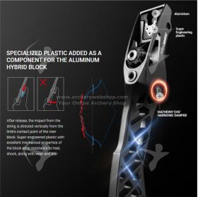 Discover the ATF-DX handle from Wiawis Archery, meticulously designed for optimal shooting performance. With its adjustable rest plate and specialized plastic hybrid block, it provides superior shock reduction and precise arrow grouping, allowing you to a