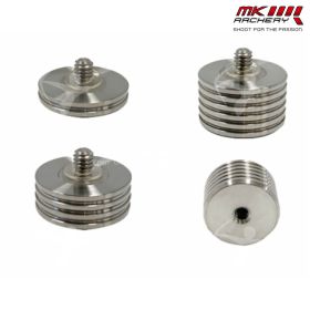 MK Korea Stabilizer Weights Stainless Steel NW allows for customizable balance with high-quality stainless steel construction. These easy-to-attach weights enhance stabilizer performance, ensuring greater shot accuracy and improved vibration control. Avai