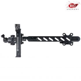 B3 Archery Exact Q2 Target Sight, a precision-engineered compound sight for elite target shooters. Features .001" per click micro-adjust windage, quick-disconnect system, built-in 3rd axis adjustment, and a 7-series aluminum extension bar. Includes sight 