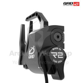 Detailed rendering of the ULTRAREST® Integrate R2 highlighting Total Containment Technology and Anti Vibration Technology for quiet, controlled arrow management. After nocking an arrow, the archer uses the thumbwheel to cock the launcher into the capture