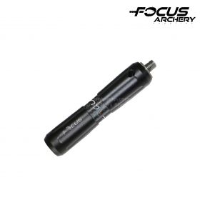Focus Archery Extender Performance 4-inch extender, a lightweight carbon accessory, enhances stabilizer systems with added balance flexibility for archers seeking improved shot consistency and reduced vibration.