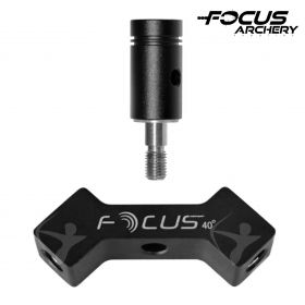 The Focus Archery V-Bar Performance provides precise alignment for side rods, with 5/16-24 UNF threading for easy integration, ensuring enhanced stability and shot accuracy in black finish.