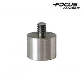 Archery stabilizer weight with fine-tuning balance capability, universal 1/4-20 UNC threading for compatibility with various brands, corrosion-resistant finish, and compact design – Focus Archery Stabilizer Weight Performance.