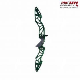 The MK Korea Handle XG is a high-precision riser made from AL7075 aluminum, designed for maximum control and accuracy. Featuring a new center alignment system, this lightweight and durable riser provides enhanced stability.