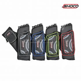 The Shocq Quiver Pro is a lightweight yet durable quiver, designed for optimal arrow storage. Featuring Oxford fabric, four arrow tubes, and multiple pockets, it ensures easy access during shooting. With an adjustable belt, this quiver offers a secure fit