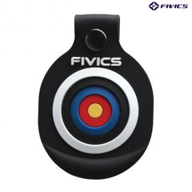 the Fivics Limb Protector, also known as the "Toe Tab," designed with an archery target motif for added style. This accessory serves to safeguard the tips of your shoes while holding the bow at rest, preventing wear and tear. Crafted from durable rubber, 
