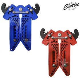 Designed for portability and durability, the Centric Bowstand Adjust fits most compound bows, features non-slip feet, adjustable height, and comes in stylish red, black, or blue.