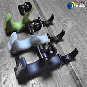 Experience precision with the TRU Ball Honey Badger Claw release. Its brass build, ergonomic design, and customizable finger pieces with micro-adjust sear system make it perfect for any archer.