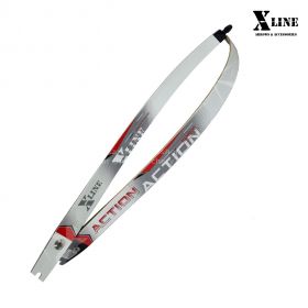 The X-Line "ACTION" ILF limbs are high-performance limbs made from bamboo, fiberglass, and kakelite, ensuring smooth shooting and durability. Available in 66, 68, and 70 inches, they provide adjustable draw weights ranging from 12 to 34 lbs (on a 25-inch 