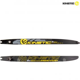 Side profile of the bamboo carbon construction on the Kinetic Mentum limbs, highlighting their layered build that ensures both strength and fast arrow release.