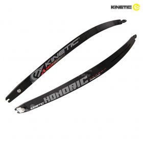 Kinetic Honoric ILF limbs in matte black finish, featuring UD carbon and black foam core for a clean, high-speed shot. Designed for intermediate archers who want consistent results and responsive feedback with reduced vibration.