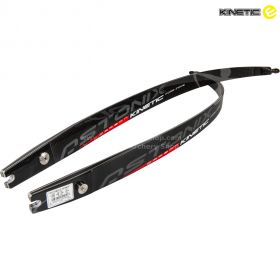 Kinetic Astonix limbs laid flat in all three lengths—short, medium, and long—available in draw weights from 14 to 44 lbs. Crafted for stable, controlled archery progression.