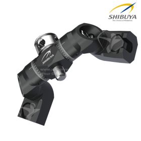 Image showing the Shibuya VARIS Adjustable V-Bar System mounted on an archery riser. The system features an anti-loosening design with opposing bolt directions, preventing unwanted rotation during shooting. The Click-Lock QD Connect mechanism offers a sec