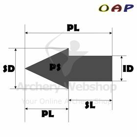 Old Archery Products One Piece Point 80 Grain ID 8.0